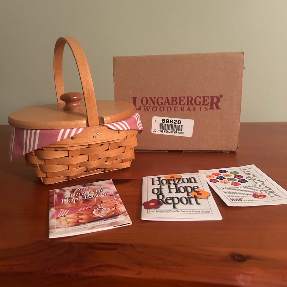 Longaberger 1999 Horizon Of Hope Basket. 5th In The Series.